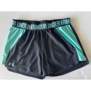 Under Armour HeatGear Shorts Women's S Elastic Waist Running Athletic Logo